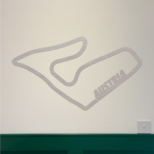 Austria F1 Circuit Wall Art - Brushed Steel (30-50cm)