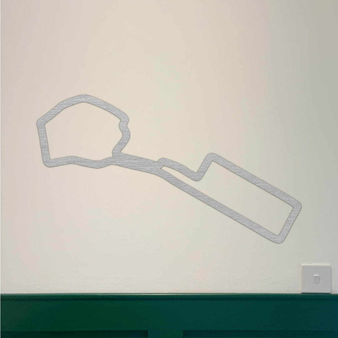 Baku F1 Circuit Wall Art - Brushed Steel (30-50cm)