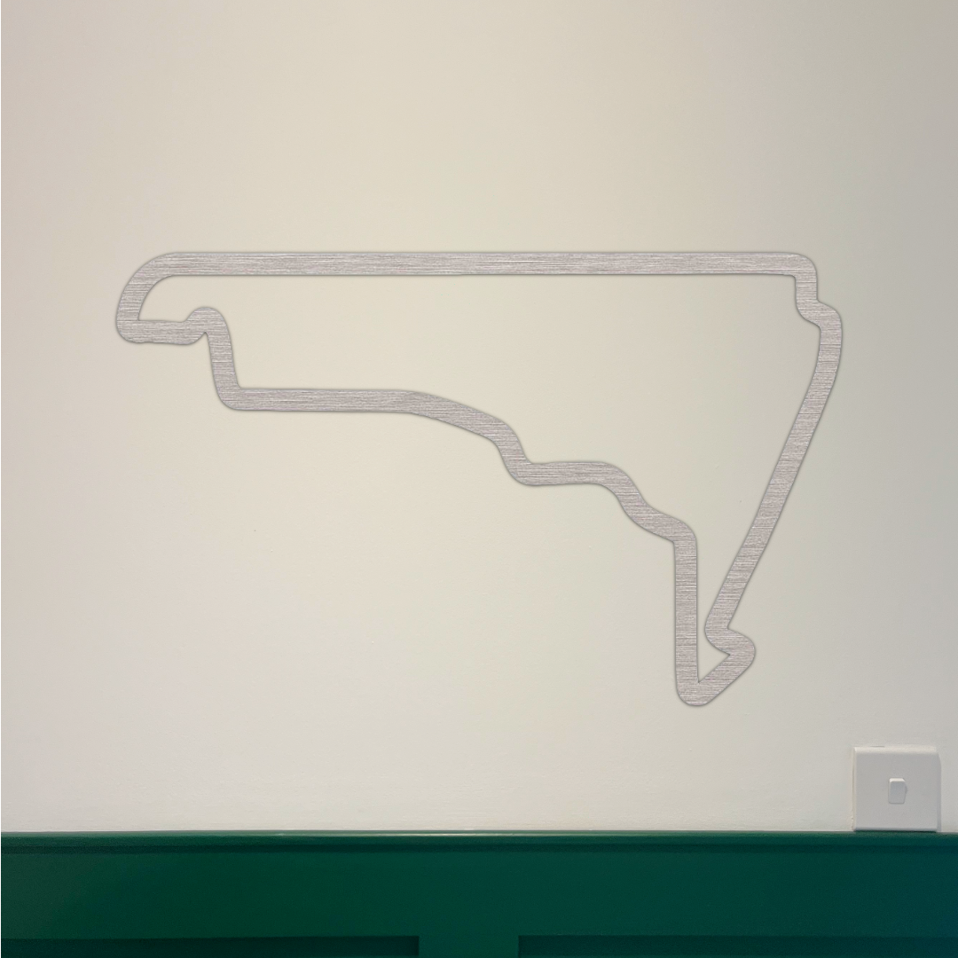 Mexico F1 Circuit Wall Art - Brushed Steel (30-50cm)