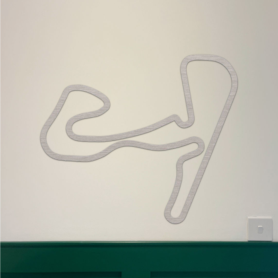 Zandvoort F1 Circuit Wall Art - Brushed Steel (30-50cm)