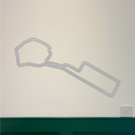 Baku F1 Circuit Wall Art - Brushed Steel (30-50cm)