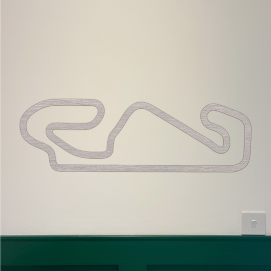 Barcelona F1 Circuit Wall Art - Brushed Steel (30-50cm)