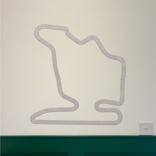 Hungary F1 Circuit Wall Art - Brushed Steel (30-50cm)