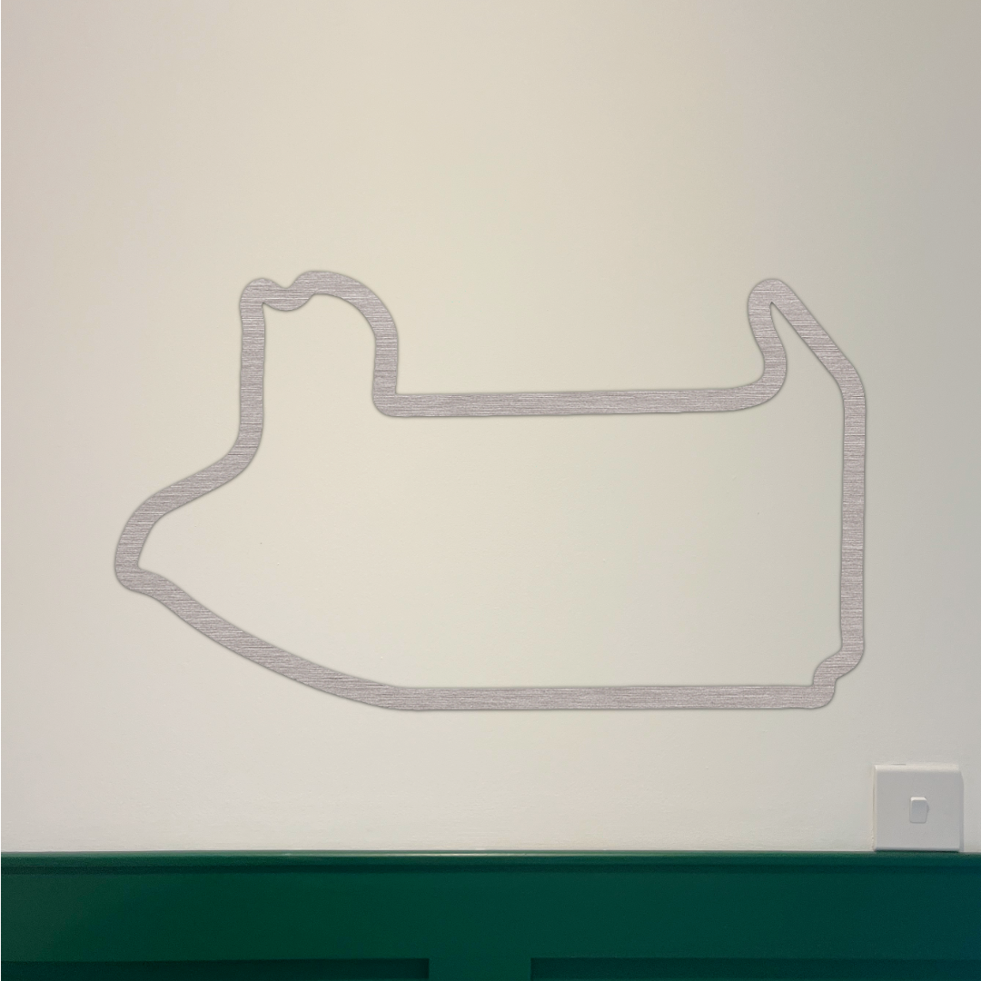 Las Vegas F1 Circuit Wall Art - Brushed Steel (30-50cm)