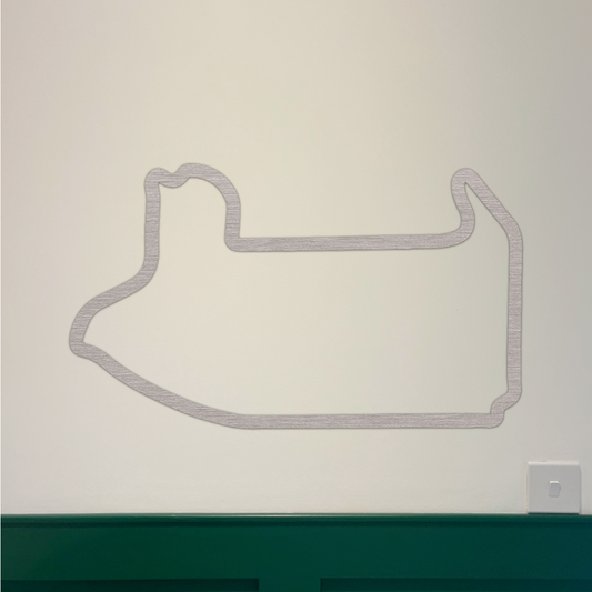 Las Vegas F1 Circuit Wall Art - Brushed Steel (30-50cm)