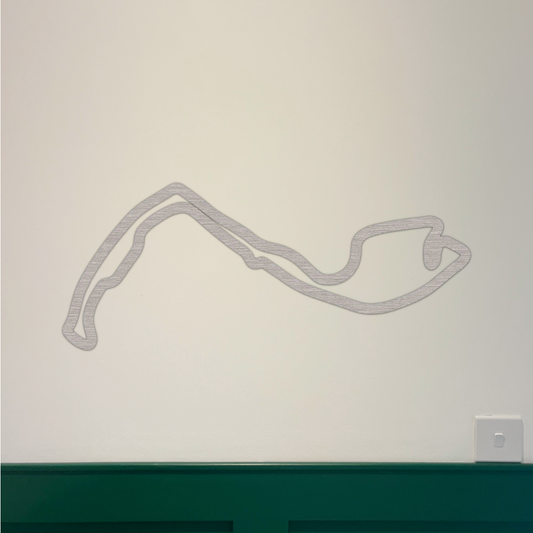 Monaco F1 Circuit Wall Art - Brushed Steel (30-50cm)