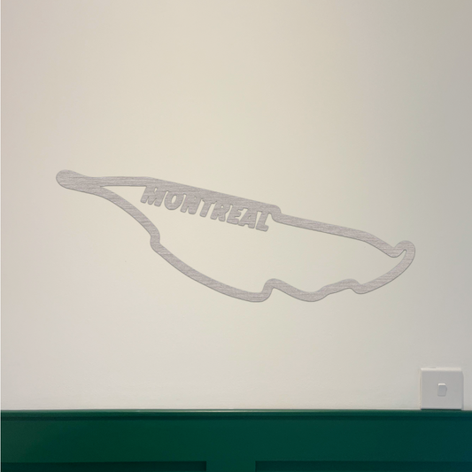 Canada F1 Circuit Wall Art - Brushed Steel (30-50cm)