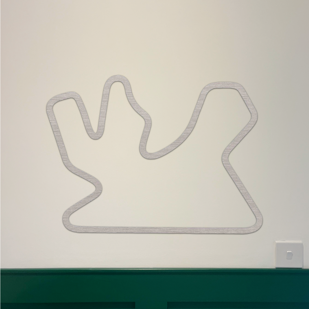 Qatar F1 Circuit Wall Art - Brushed Steel (30-50cm)