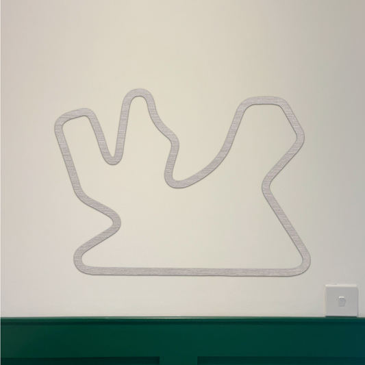 Qatar F1 Circuit Wall Art - Brushed Steel (30-50cm)