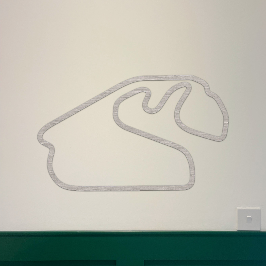 Sao Paulo F1 Circuit Wall Art - Brushed Steel (30-50cm)