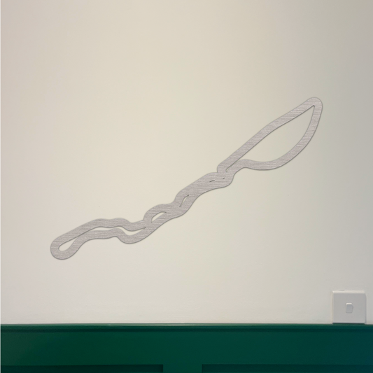 Saudi Arabia F1 Circuit Wall Art - Brushed Steel (30-50cm)