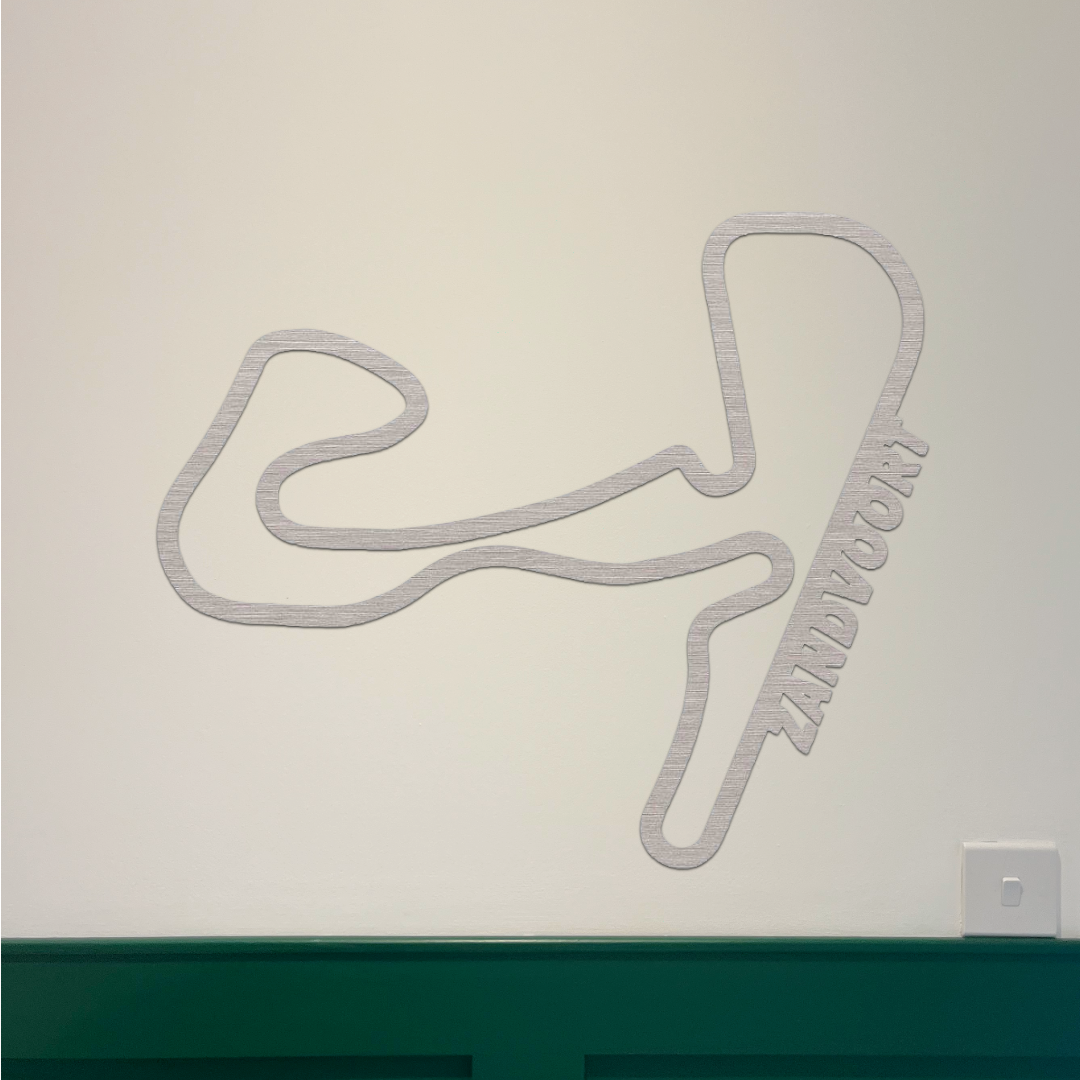 Zandvoort F1 Circuit Wall Art - Brushed Steel (30-50cm)